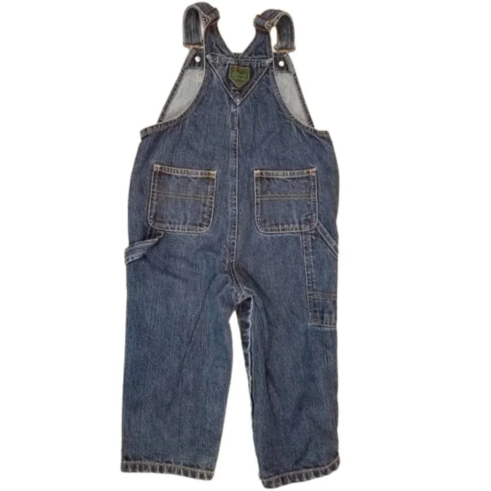 Vintage BABY GAP Blue Jean Bib Overalls 100% Cotton - Toddler Boy's 2